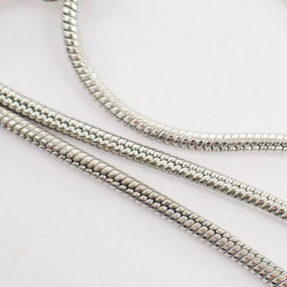 EUC [Christian Dior] Authentic Silver “D” Charm Logo Stamped Pendant Necklace - Picture 14 of 15